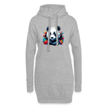 Panda - Hoodie-Kleid - Grau meliert - Vorne