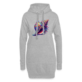 Shell - Hoodie Dress - heather grey - Front