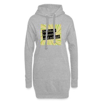 Die Medikamente sind schuld - Hoodie-Kleid - Grau meliert - Vorne