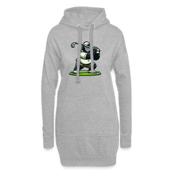 Golf-Gorilla - Hoodie-Kleid - Grau meliert - Vorne