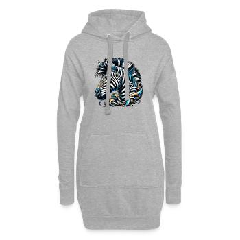 Zebra - Hoodie-Kleid - Grau meliert - Vorne
