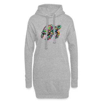 Tortue - Sweat-shirt à capuche long Femme - gris chiné - Devant