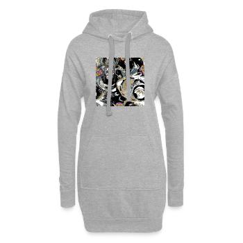 Celestial Wonder Fusion der Kunstfertigkeit - Hoodie-Kleid - Grau meliert - Vorne