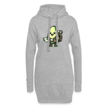 Avocado-Abenteurer Toon - Hoodie-Kleid - Grau meliert - Vorne