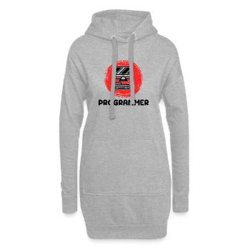 Développeur informatique Programmeur Code Scripting - Sweat-shirt à capuche long Femme - gris chiné - Devant