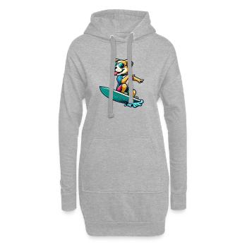 Wave Riding Buddy - Hoodie-Kleid - Grau meliert - Vorne