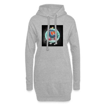 Da Bomb - Carré - Sweat-shirt à capuche long Femme - gris chiné - Devant