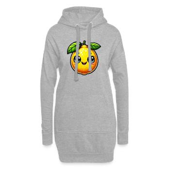 Citron Citrons - Sweat-shirt à capuche long Femme - gris chiné - Devant