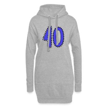 40. 40 JAHRE. 40. JAHRESTAG. 40-JÄHRIGES JUBILÄUM. - Hoodie-Kleid - Grau meliert - Vorne