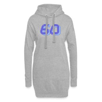 60. 60 JAHRE. 60-JÄHRIGES JUBILÄUM. 60. GEBURTSTAG. - Hoodie-Kleid - Grau meliert - Vorne