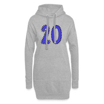 20. 20 JAHRE. 20-JÄHRIGES JUBILÄUM. 20-JÄHRIGES JUBILÄUM. - Hoodie-Kleid - Grau meliert - Vorne