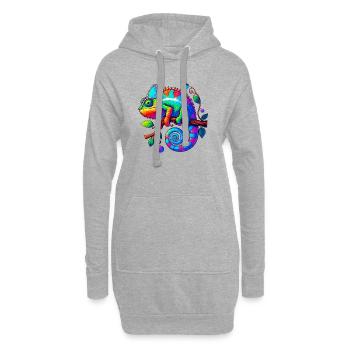 Chamäleon - Hoodie-Kleid - Grau meliert - Vorne