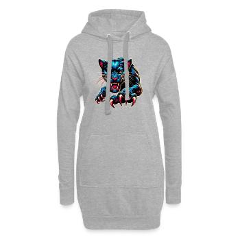 Panther - Hoodie-Kleid - Grau meliert - Vorne