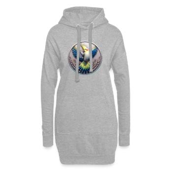 Medaille (02) - Hoodie-Kleid - Grau meliert - Vorne