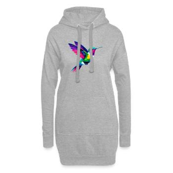 Colibri - Sweat-shirt à capuche long Femme - gris chiné - Devant