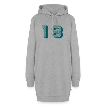18. 18 JAHRE ALT. 18-JÄHRIGES JUBILÄUM - Hoodie-Kleid - Grau meliert - Vorne