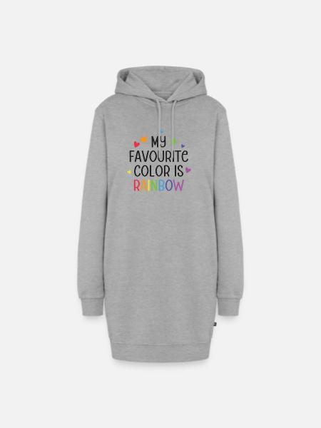 LGBT Pride Month - Meine Lieblingsfarbe ist Regenbogen - Hoodie-Kleid - Grau meliert