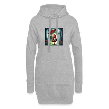 Rotkäppchen, ein wunderbares Märchen - Hoodie-Kleid - Grau meliert - Vorne