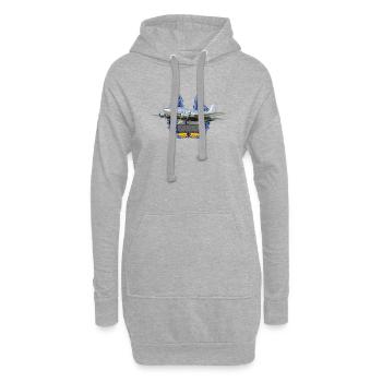 Model 307 Stratoliner - Hoodie-Kleid - Grau meliert - Vorne