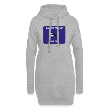 Geschwätzig wie eine Elster - Hoodie-Kleid - Grau meliert - Vorne