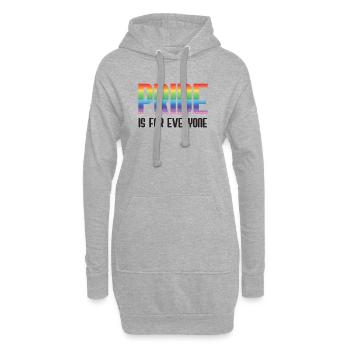 LGBT Pride Month - Pride ist für alle da - Hoodie-Kleid - Grau meliert - Vorne