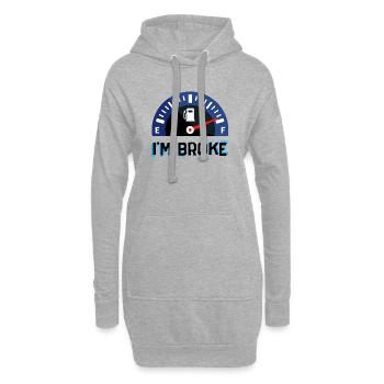 Déclaration de la pompe à essence de la station-service de ravitaillement - Sweat-shirt à capuche long Femme - gris chiné - Devant