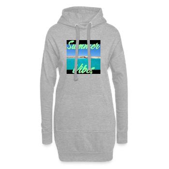 Ambiances estivales au bord de la mer - Sweat-shirt à capuche long Femme - gris chiné - Devant