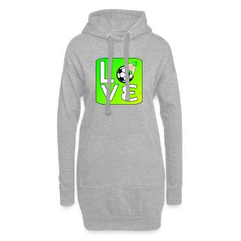 AIMEZ JOUER AU FOOTBALL - Sweat-shirt à capuche long Femme - gris chiné - Devant