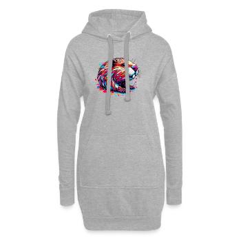 Castor - Sweat-shirt à capuche long Femme - gris chiné - Devant