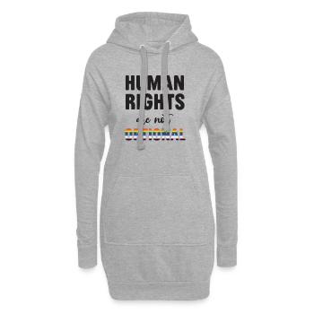 LGBT Pride Month - Menschenrechte sind nicht optional - Hoodie-Kleid - Grau meliert - Vorne