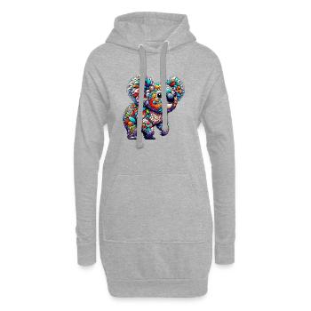 Koala - Sweat-shirt à capuche long Femme - gris chiné - Devant