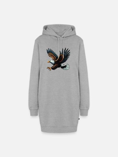 Adler - Hoodie-Kleid - Grau meliert