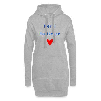 MERCI. MAÎTRESSE. MERCI MAÎTRESSE. MAITRESSE - Sweat-shirt à capuche long Femme - gris chiné - Devant
