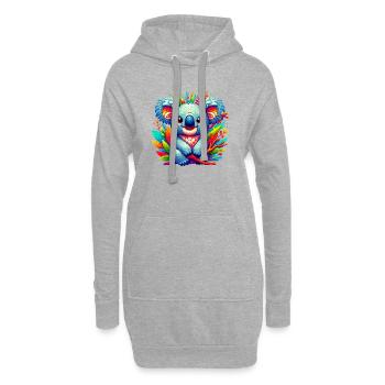Koala - Hoodie-Kleid - Grau meliert - Vorne