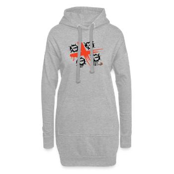 4 Mori Spray - Hoodie-Kleid - Grau meliert - Vorne