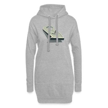  Rennradfahrer auf Bergraße Radsport Geschenk - Hoodie-Kleid - Grau meliert - Vorne