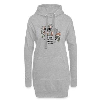 Pas paresseux, juste des économies d’énergie - Koala Relax - Sweat-shirt à capuche long Femme - gris chiné - Devant