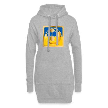 UKRAINE FUßBALLER FUßBALL - Hoodie-Kleid - Grau meliert - Vorne