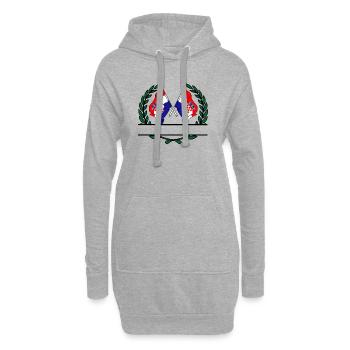 Flaggen Kroatien Lorbeerkranz Banner - Hoodie-Kleid - Grau meliert - Vorne