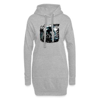 MTB Downhill - Hoodie-Kleid - Grau meliert - Vorne