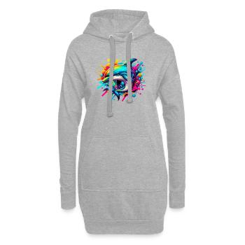Delfin - Hoodie-Kleid - Grau meliert - Vorne