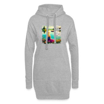 Was Du hast können viele haben... - Hoodie-Kleid - Grau meliert - Vorne