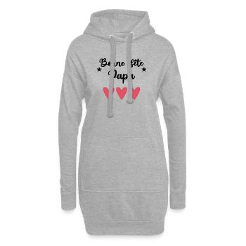 FROHER VATERTAG. PAPA - Hoodie-Kleid - Grau meliert - Vorne