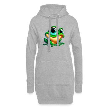Frosch - Hoodie-Kleid - Grau meliert - Vorne