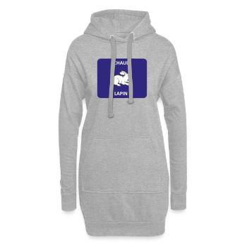 Heißes Kaninchen - Hoodie-Kleid - Grau meliert - Vorne