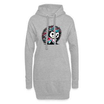 Igel - Hoodie-Kleid - Grau meliert - Vorne
