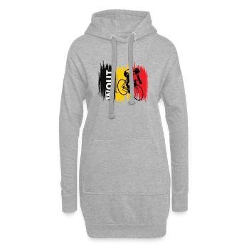 Wout Van Aert - Chamption cycliste - Sweat-shirt à capuche long Femme - gris chiné - Devant