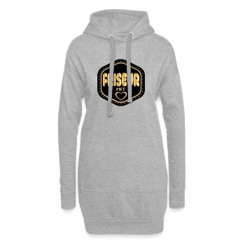 FRISEUR MIT HERZ - Hoodie-Kleid - Grau meliert - Vorne