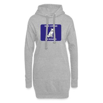 Schlau wie ein Fuchs - Hoodie-Kleid - Grau meliert - Vorne