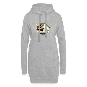 Süße Katze Ja, Partei AfD Nein - Hoodie-Kleid - Grau meliert - Vorne